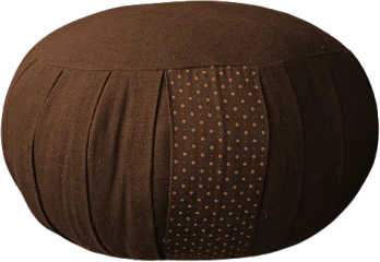 Zafu artisanal de méditation taille L (32 × 17 cm) pour grand gabarit — Myokan
